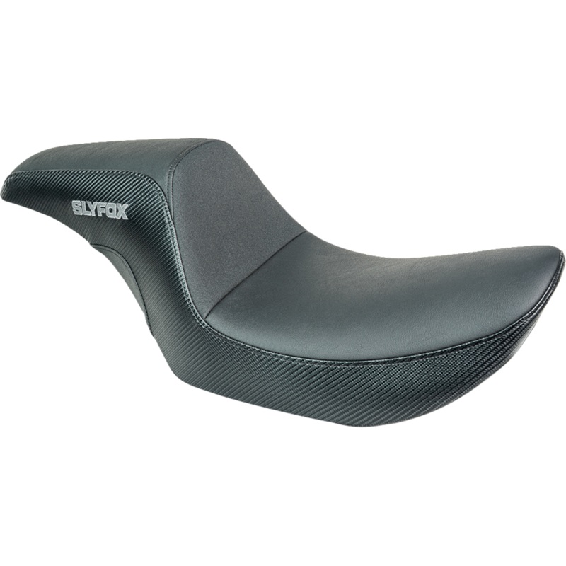 SLYFOX Slyfox Seat – Gray Logo – Black Vinyl – Smooth – FXR ’82-’00 SlyFox4681B