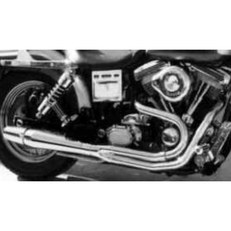THUNDERHEADER 1999-2005 DYNA Fits models with center and forward controls -Chrome With Heat Shields