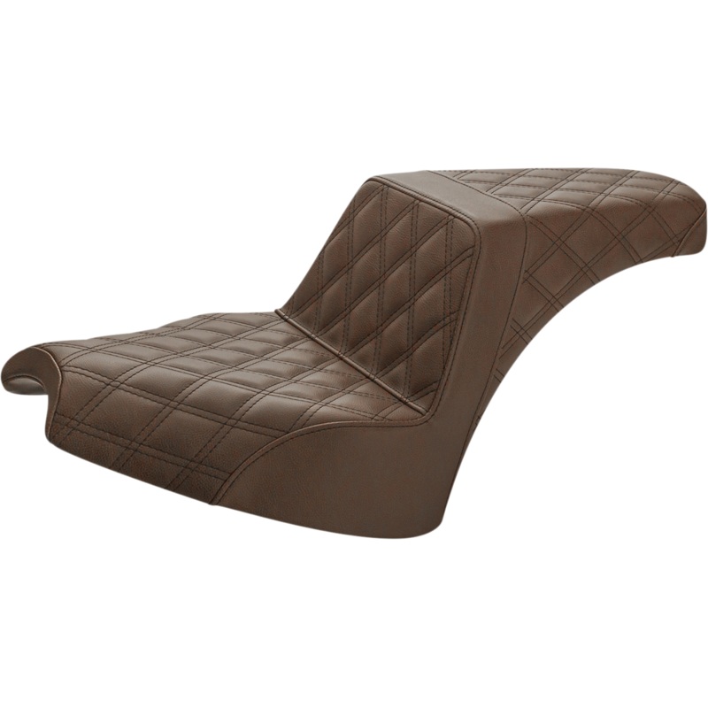SADDLEMEN Step-Up Seat – Full Lattice Stitch – Brown – Chief I21-04-175BR