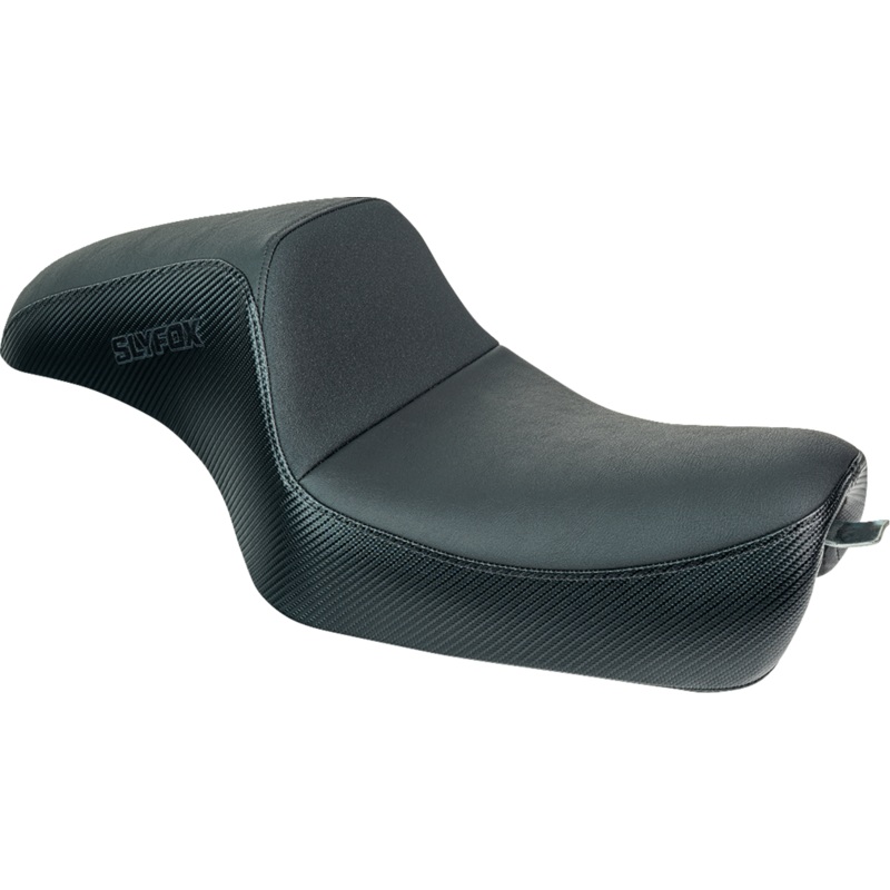 SLYFOX Slyfox Seat – Black Logo – Black Vinyl w/ Slipstop – Carbon Fiber – XL 4684A-slyfox