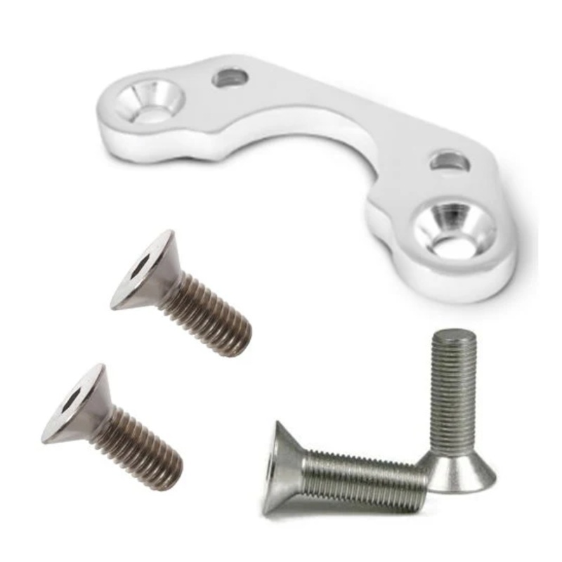 TC Bros Chrome Handlebar Riser Adapter for Springer Front Ends 3.5 centers