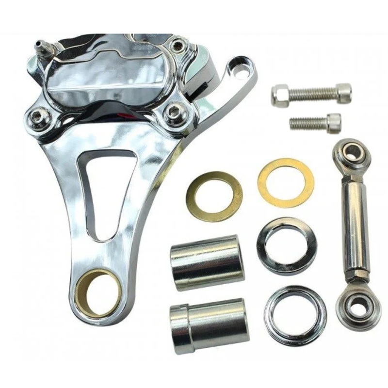 TC Bros Springer Front End Brake Caliper Kit Left Side Chrome