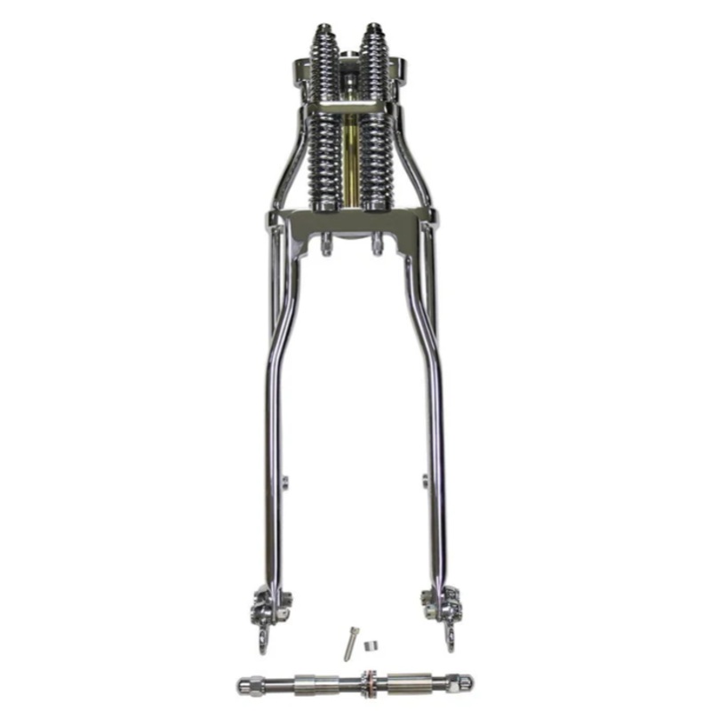 TC Bros Wishbone Springer Front End for Harley Davidson Dyna 91-17 Sportster 04-Up Stock Length, Chrome