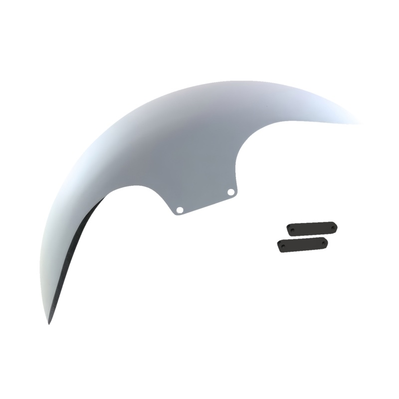PAUL YAFFE BAGGER NATION Cafe Front Fender – 19 – Black Adaptors PYO:CAFE-19-14L-B-C