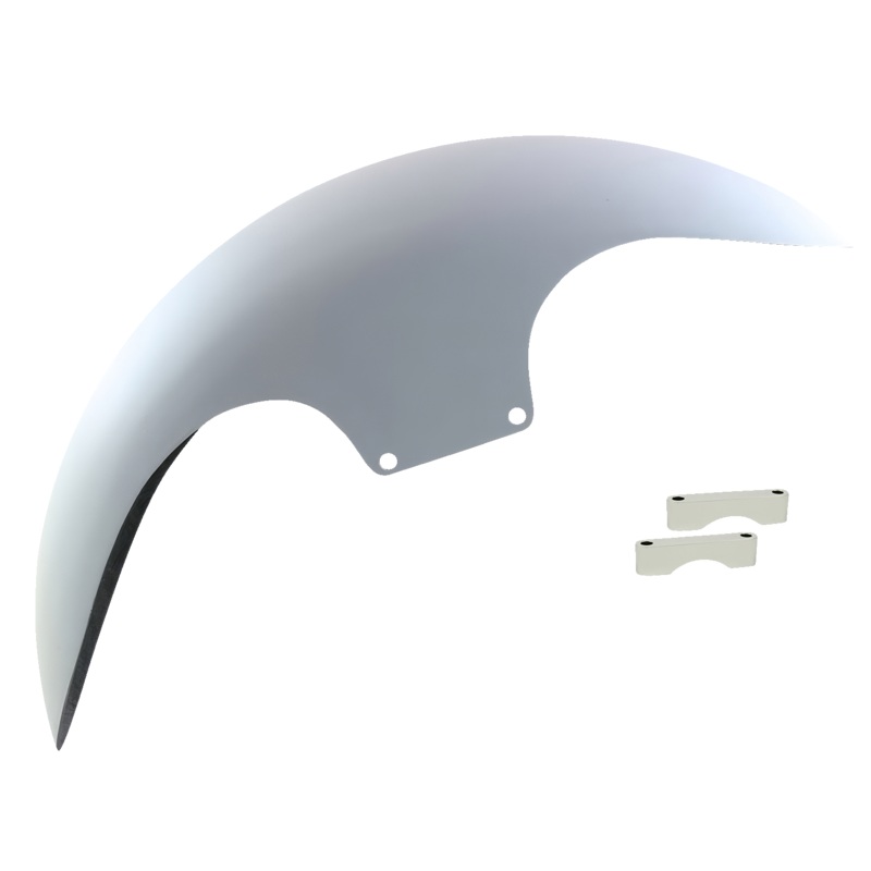 PAUL YAFFE BAGGER NATION Cafe Front Fender – 19 – Chrome Spacers PYO:CAFE-19-13E-C-C