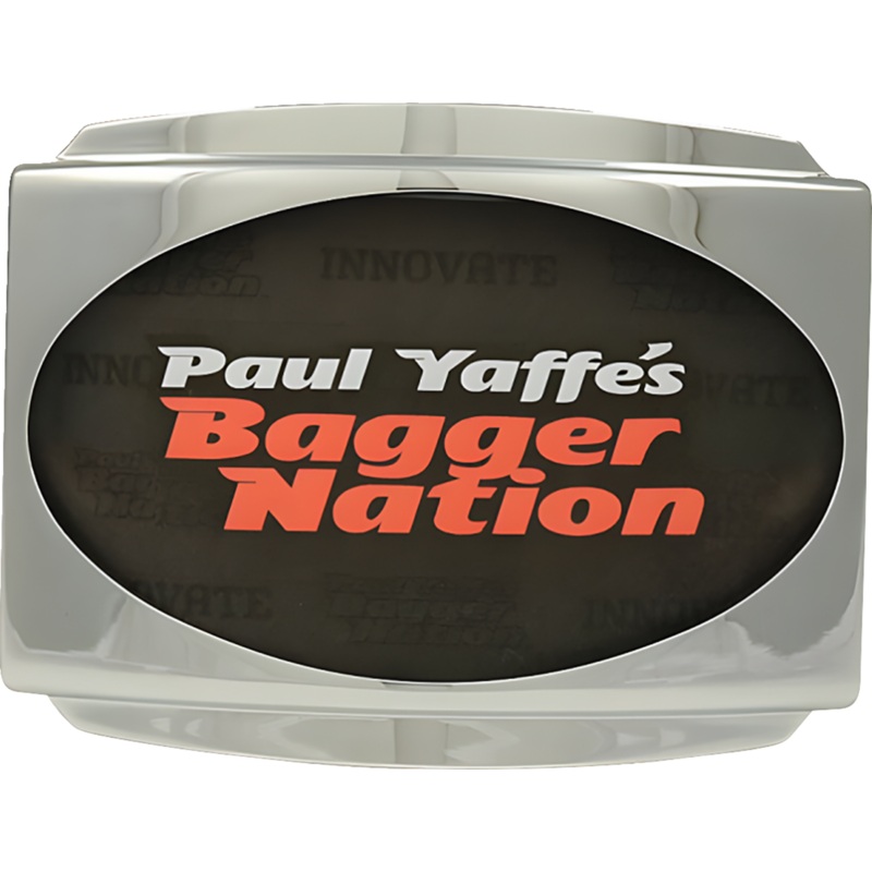 PAUL YAFFE BAGGER NATION License Plate Frame – Chrome PYO:USLP3-C-23L