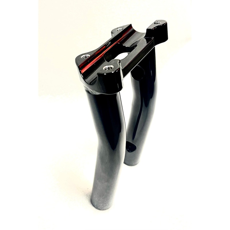 Bung King 2022 Low Rider S One Piece Lower Handlebar Riser 10 – No Internal Wire Hole – No Pull Back – Gloss Black