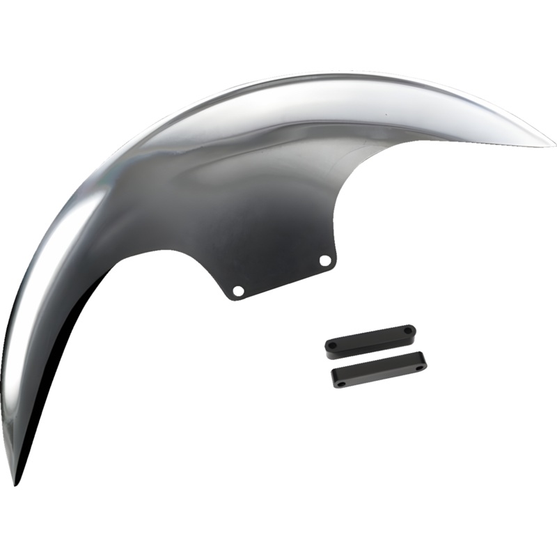 PAUL YAFFE BAGGER NATION Cafe Front Fender – 19 Wheel – With Black Adapters PYO:CAFE-OEM-23CVO-B