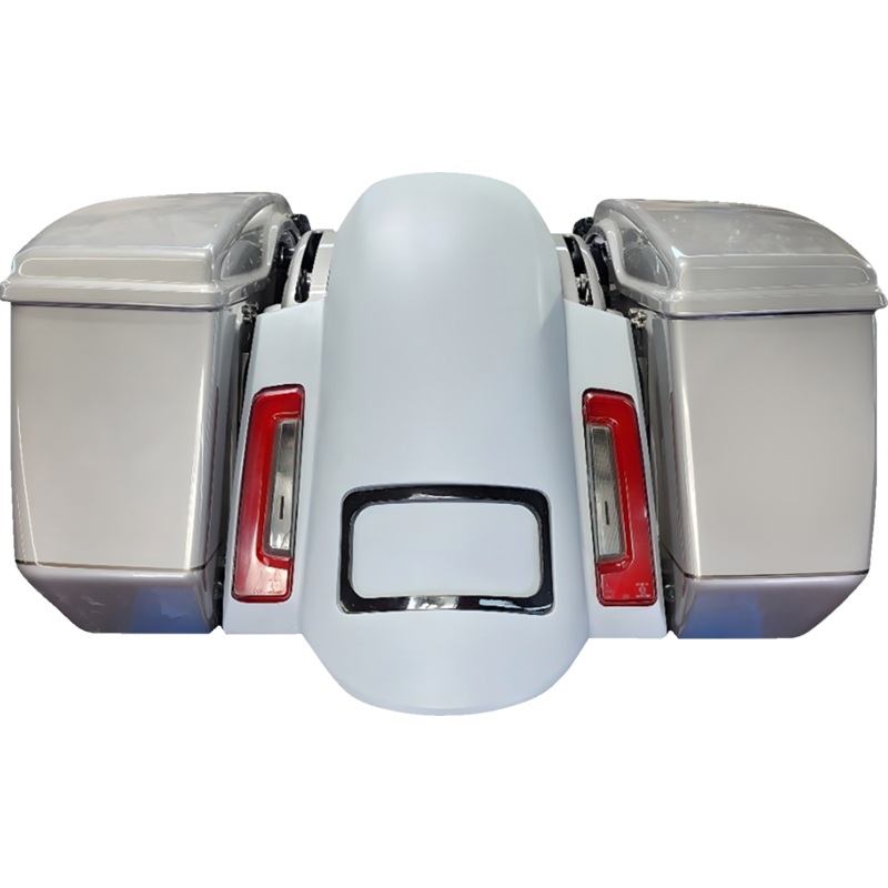PAUL YAFFE BAGGER NATION Short Sport Rear Fender – With Black Plate Frame PYO:RF-SS-CVO-B