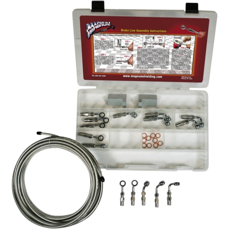 MAGNUM SHIELDING BYO Brake Line Basic Builder Kit – Chrome 399005