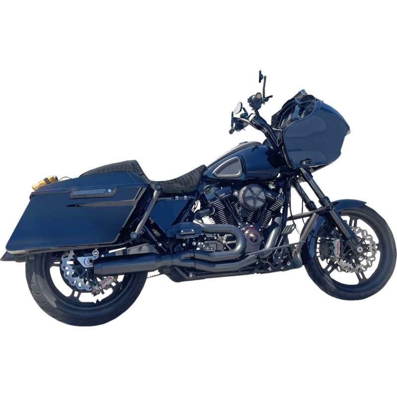 BASSANI XHAUST 2-into-1 Mid-Length Super Bike Exhaust System – 4 Muffler – M8 Touring 1F98B