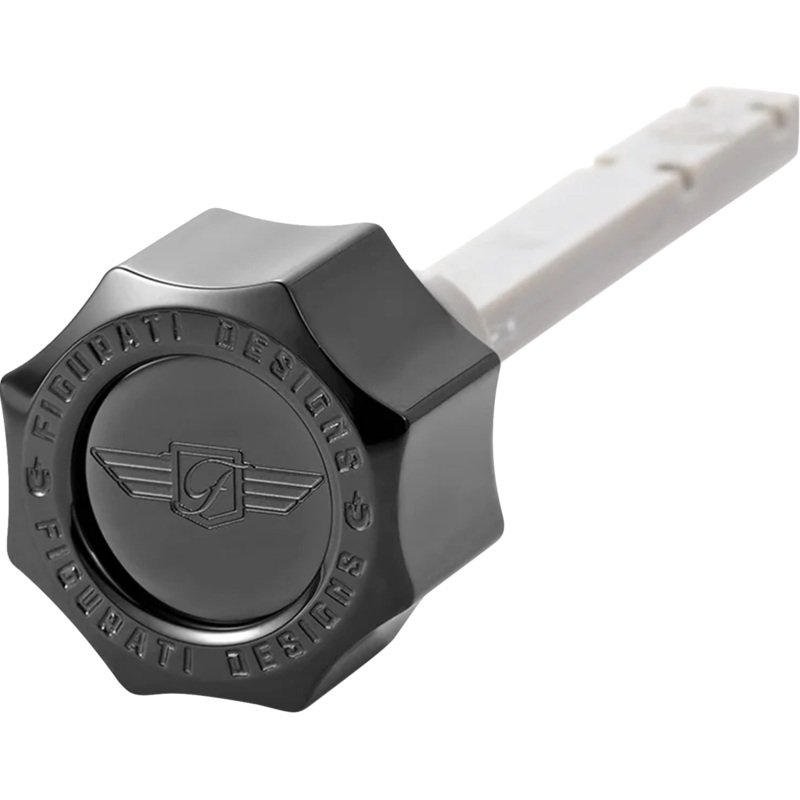 FIGURATI DESIGNS Transmission Oil Dipstick – Magnetic – Black – Twin Cam FD01-MAGTD-SM-BLK