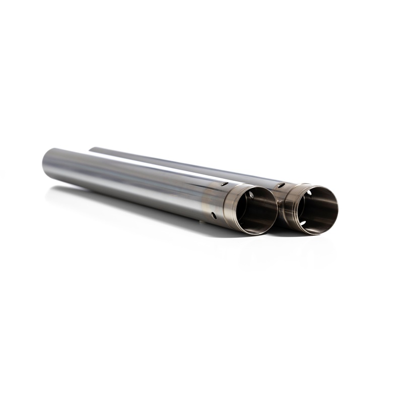 GP SUSPENSION CHROME 24 7/8 FORK TUBES MODIFIED FOR USE WITH GP SUSPENSION 25MM CARTRIDGE KIT