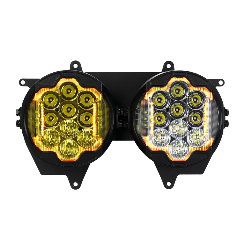 HOGWORKZ Sabertooth Performance LED Headlight for Harley Road Glide ’15-’25 & Bracket