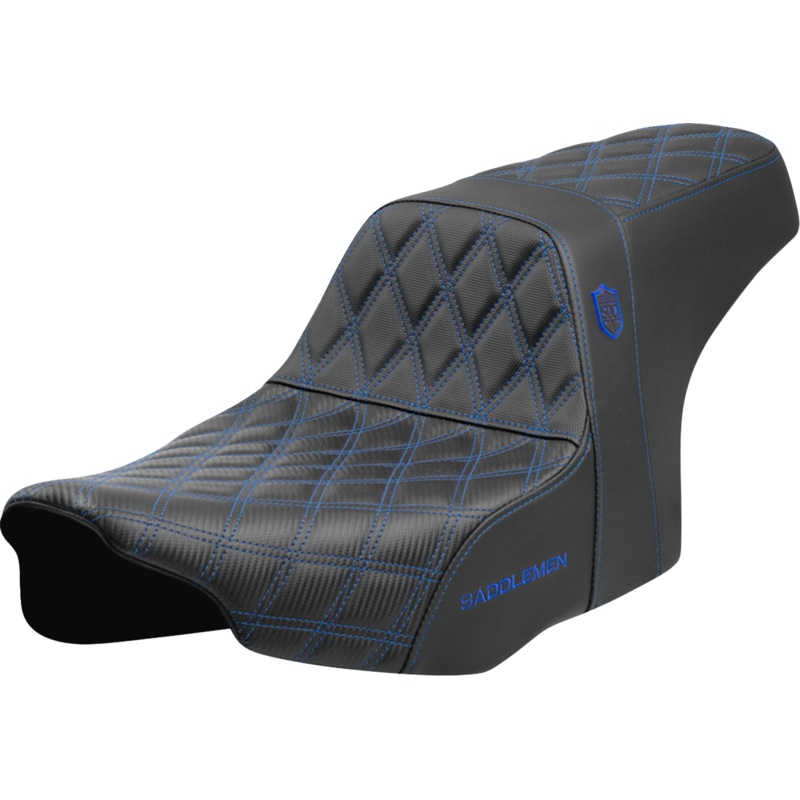 SADDLEMEN Pro Series SDC Performance Seat – Blue Stitching – w/o Backrest – FLT/FLH ’23-’24 SC82307D1