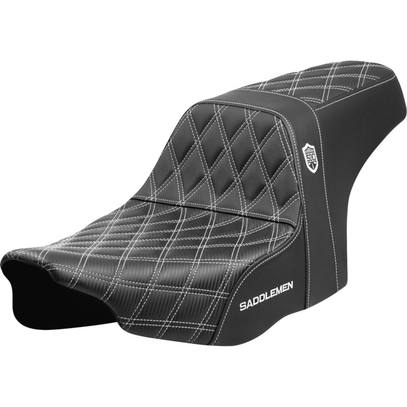 SADDLEMEN Pro Series SDC Performance Seat – White Stitching – w/o Backrest – FLT/FLH ’23-’24 SC82307D6