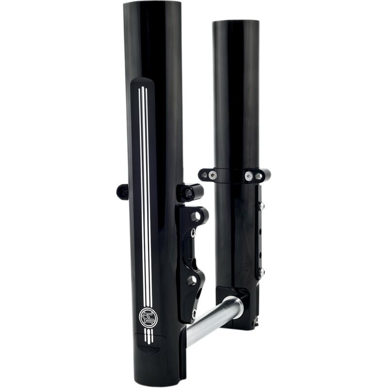 PERFORMANCE MACHINE (PM) Fork Leg Kit – Black – Lower – Single Disc – Contrast Cut – ’14-’20 FL 0208-2097-BM