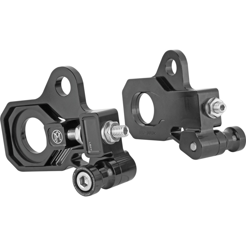 PERFORMANCE MACHINE (PM) Axle Adjuster Kit – Black – Rear 0117-0028M-B