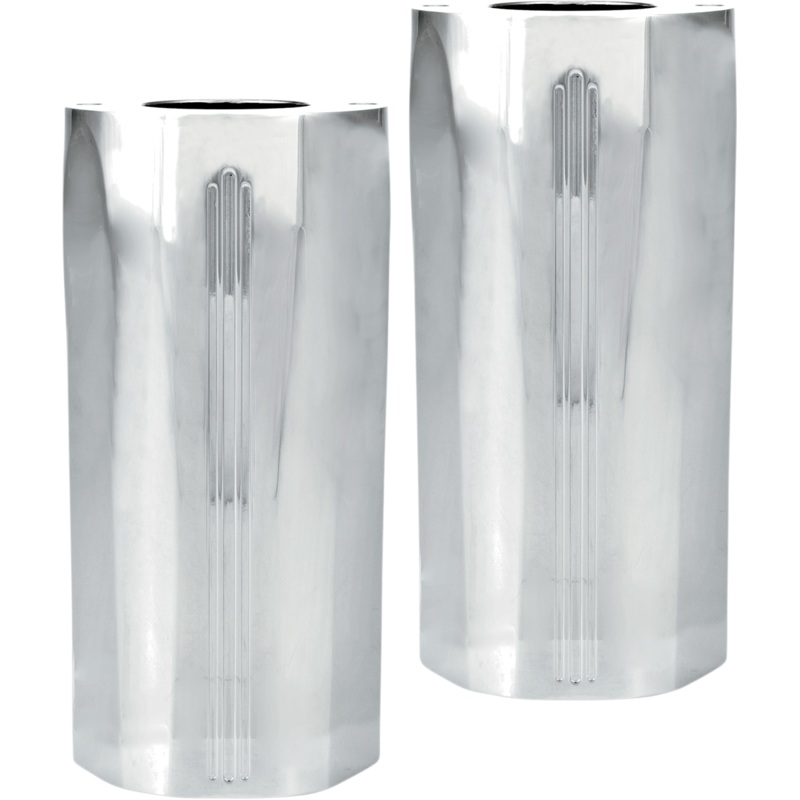 PERFORMANCE MACHINE (PM) Fork Slider Covers – Chrome – Tech 0208-2102-CH