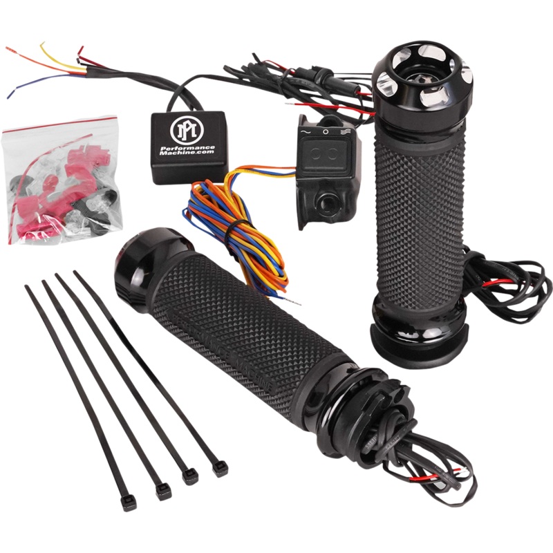 PERFORMANCE MACHINE (PM) Grips – Apex – Heated – Cable – Contrast Cut 0063-2092-BM
