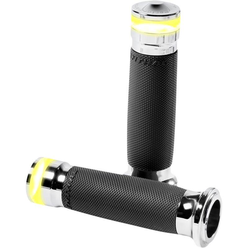 PERFORMANCE MACHINE (PM) Grips Contour – LED – TBW – Chrome 0063-2100M-CH
