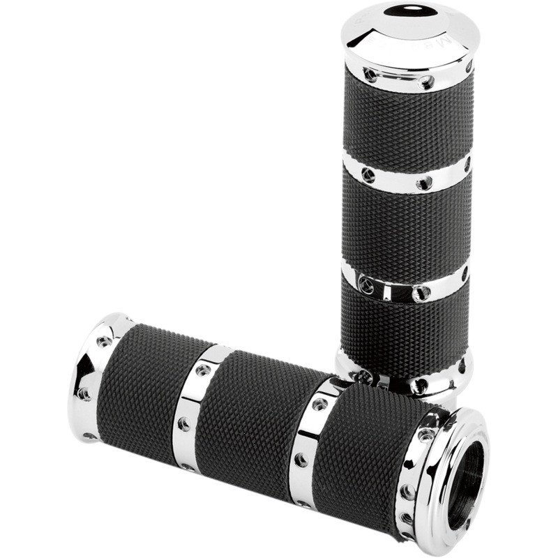 PERFORMANCE MACHINE (PM) Grips – XL – TBW – Chrome 0063-2018-CH