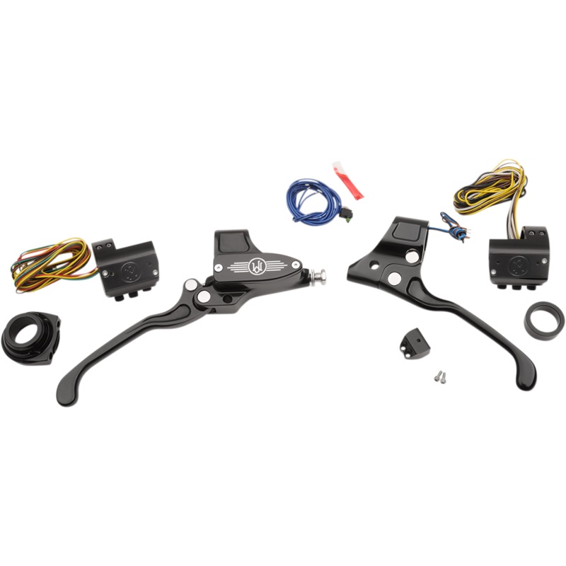PERFORMANCE MACHINE (PM) Handlebar Control Set – Cable – 9/16 Master Cylinder – Black 0062-4019-BM