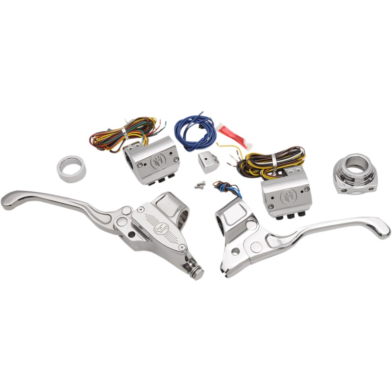 PERFORMANCE MACHINE (PM) Handlebar Control Set – Cable – 9/16 Master Cylinder – Chrome 0062-4019-CH