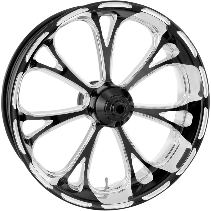 PERFORMANCE MACHINE (PM) Wheel – Virtue – Rear – Single Disc/with ABS – Platinum Cut* – 18x 5.5 – ’09+ FLT 1269-7814P-VIR-BMP