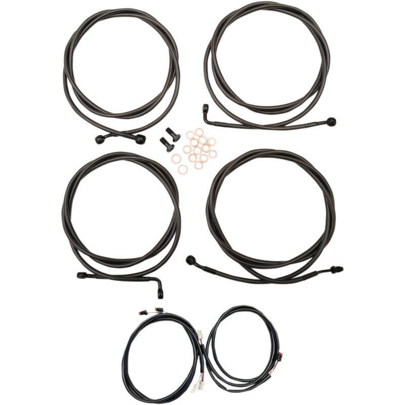 LA CHOPPERS Cable Kit – 12 – 14 Handlebars – Midnight LA-8054KT3-13M