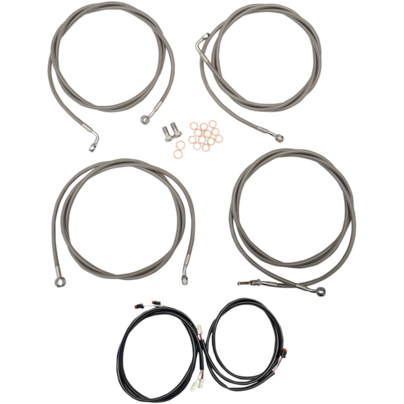 LA CHOPPERS Cable Kit – 12 – 14 Handlebars – Stainless LA-8054KT3-13