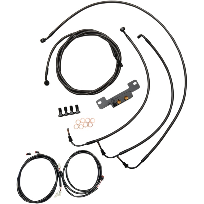 LA CHOPPERS Cable Kit – 15 – 17 Handlebars – Midnight LA-8055KT3-16M