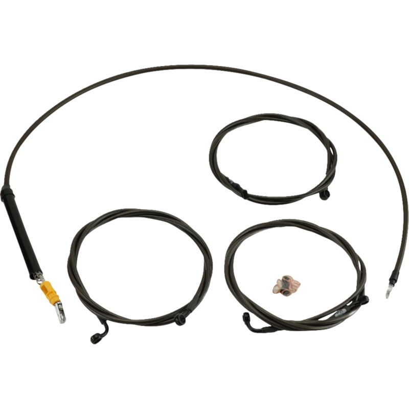LA CHOPPERS Handlebar Cable/Brake Line Kit – 12 – 14 Ape Hanger Handlebars – Midnight LA-8059KT-13M