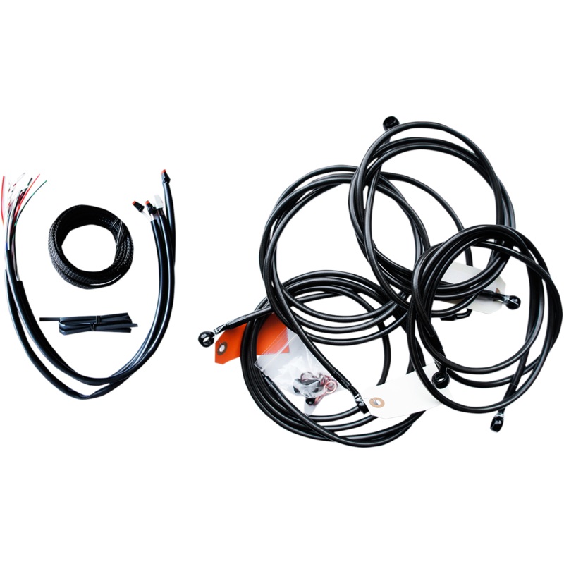 LA CHOPPERS Handlebar Cable/Brake Line Kit – Complete – 12 – 14 Handlebars – Midnight LA-8053KT2-13M