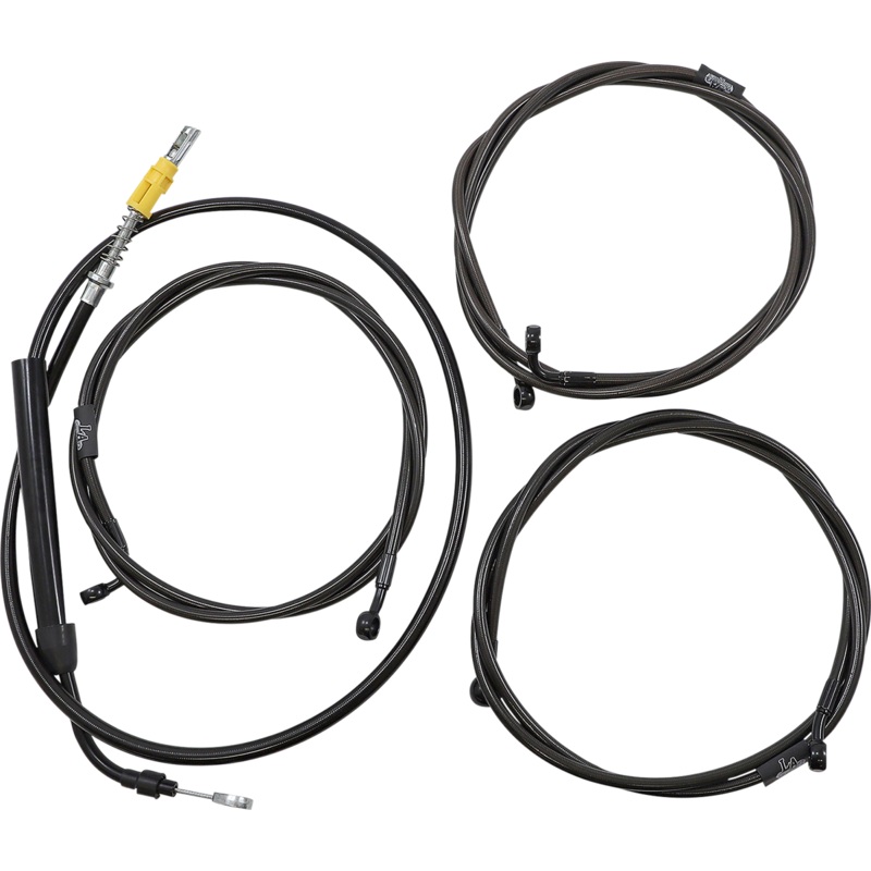 LA CHOPPERS Handlebar Cable/Brake Line Kit – Complete – 12 – 14 Handlebars – Midnight LA-8056KT2-13M