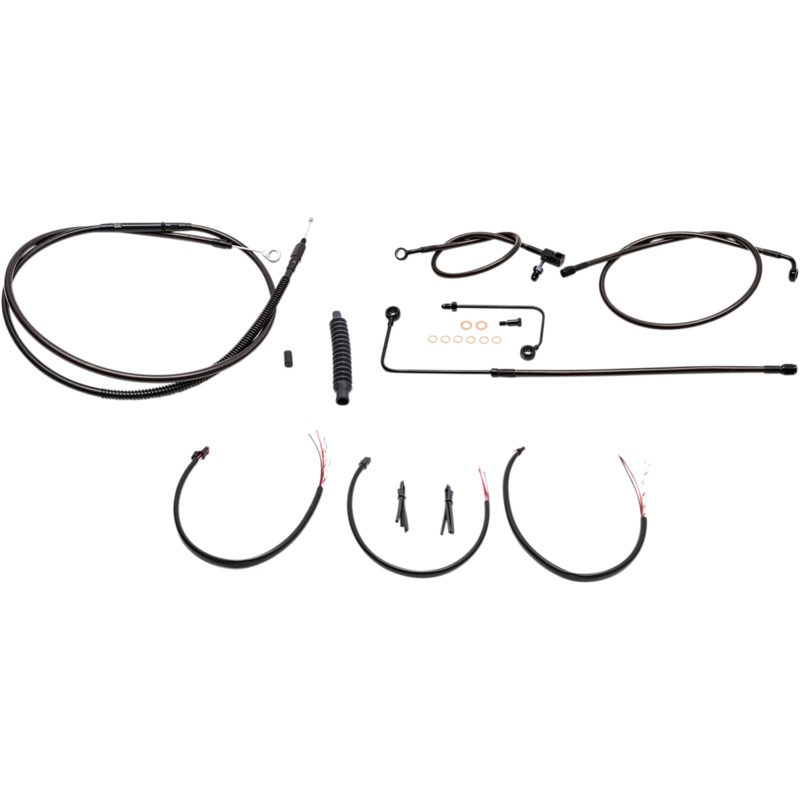 LA CHOPPERS Handlebar Cable/Brake Line Kit – Complete – 12 – 14 Handlebars – Midnight LA-8151KT2B-13M