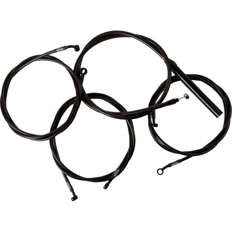 LA CHOPPERS Handlebar Cable/Brake Line Kit – Complete – 15 – 17 Handlebars – Midnight LA-8059KT2-16M