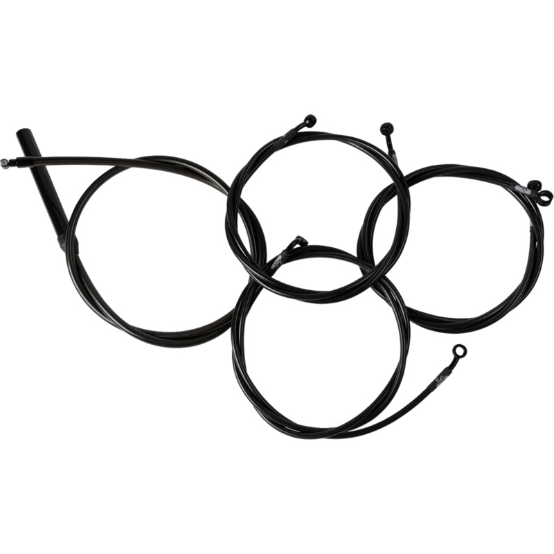 LA CHOPPERS Handlebar Cable/Brake Line Kit – Complete – 18 – 20 Handlebars – Midnight LA-8059KT2-19M
