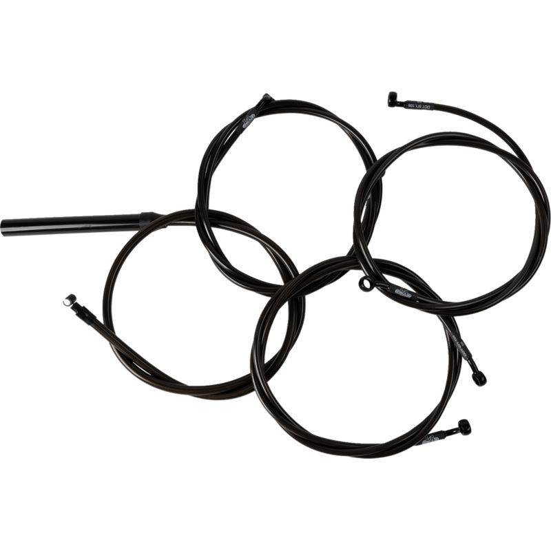 LA CHOPPERS Handlebar Cable/Brake Line Kit – Complete – Stock Handlebars – Midnight LA-8059KT2-08M