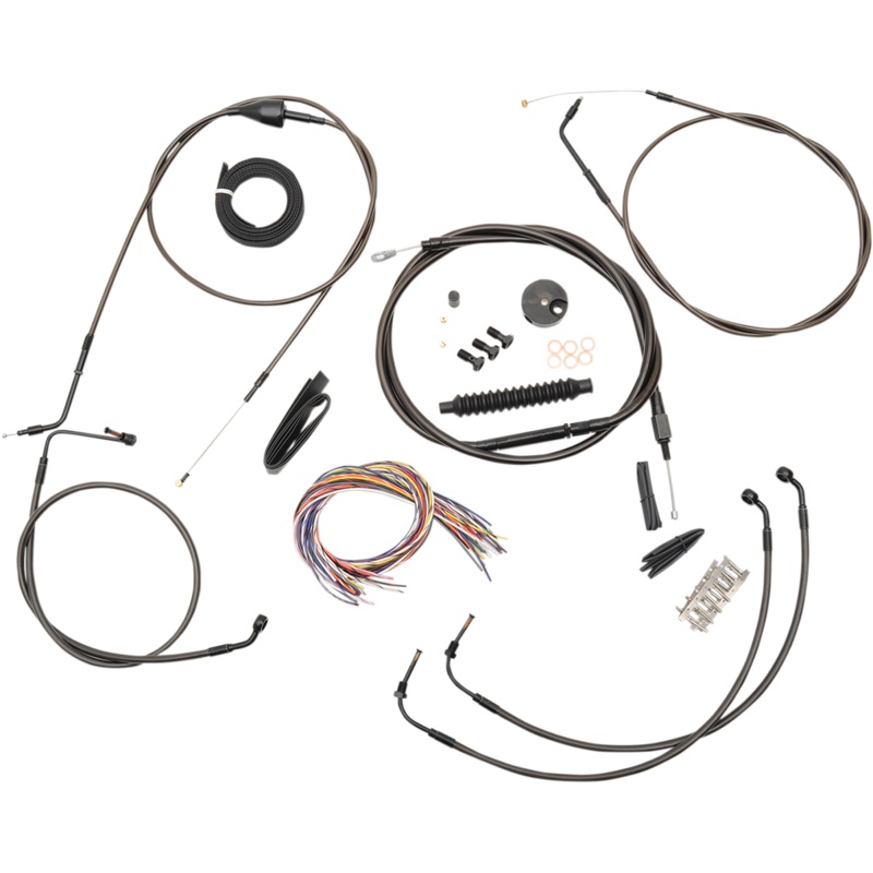LA CHOPPERS Handlebar Cable/Brake Line Kit – Complete – 12 – 14 Handlebars – Midnight LA-8005KT2A-13M