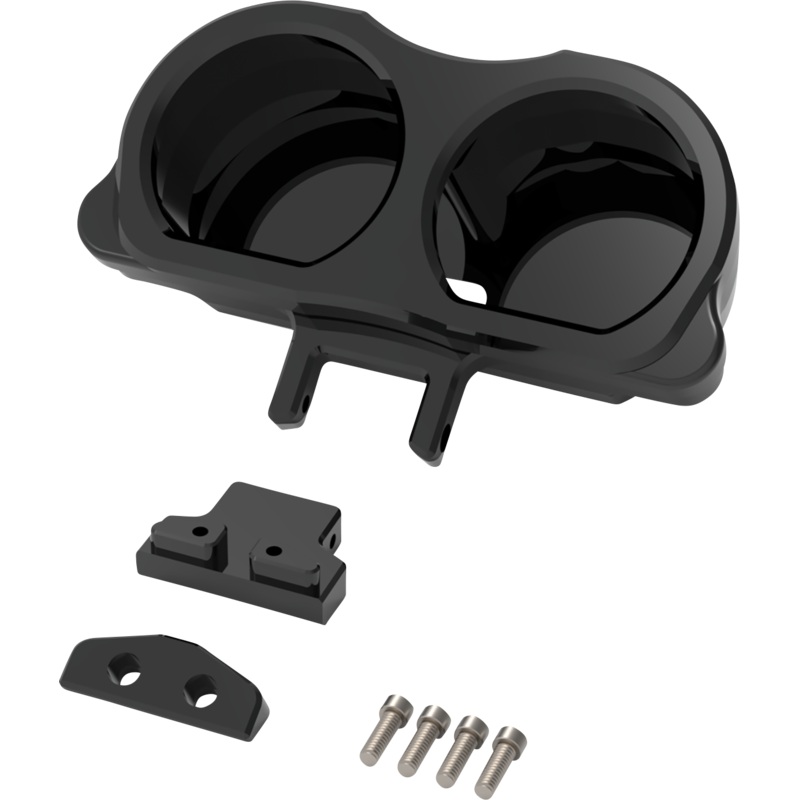 LA CHOPPERS Gauge Mount – Dual – Black – FLT LA-7397-03B