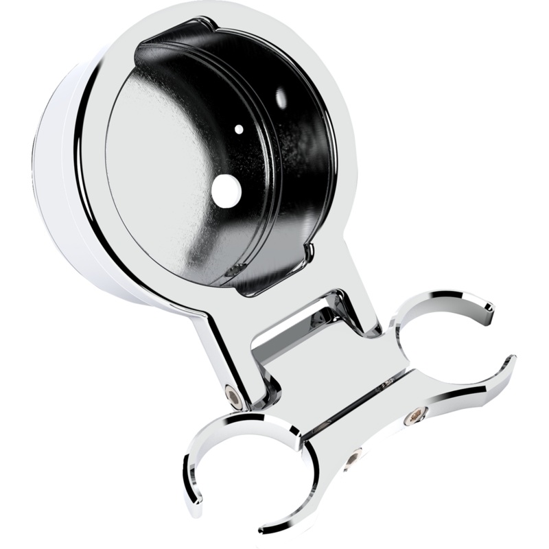 LA CHOPPERS T-Bar Gauge Mount – Single – Chrome – 1.00 Diameter LA-7398-01C