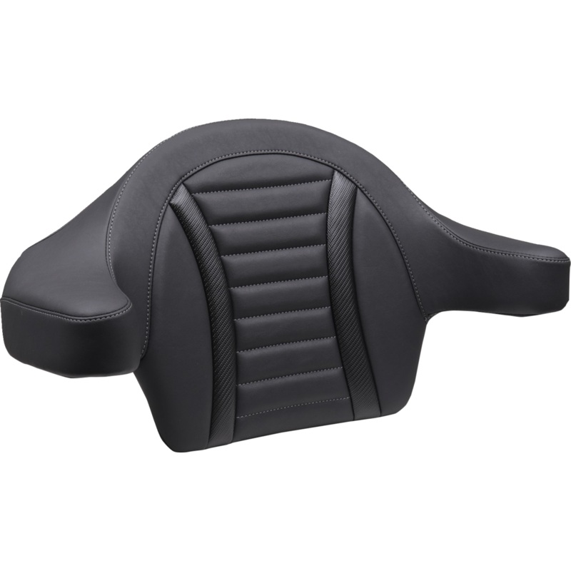 MUSTANG Deluxe Extended Passenger Arm Backrest – Gunmetal Stitch – Touring 88403GM
