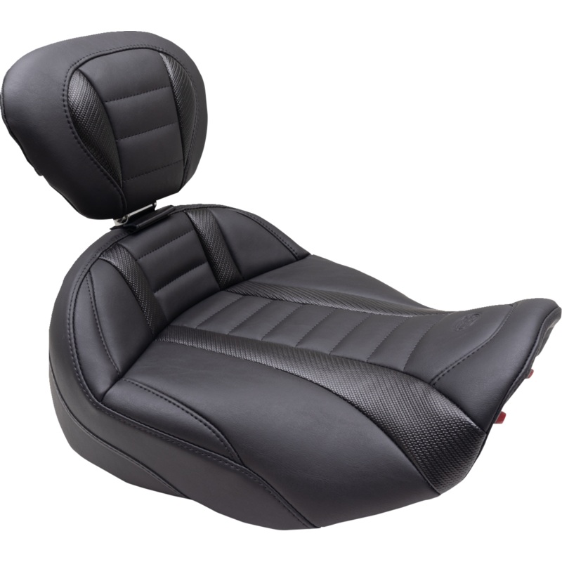 MUSTANG Deluxe Touring Solo Seat – Black Stitch – FLT/FLH ’23-’24 89401