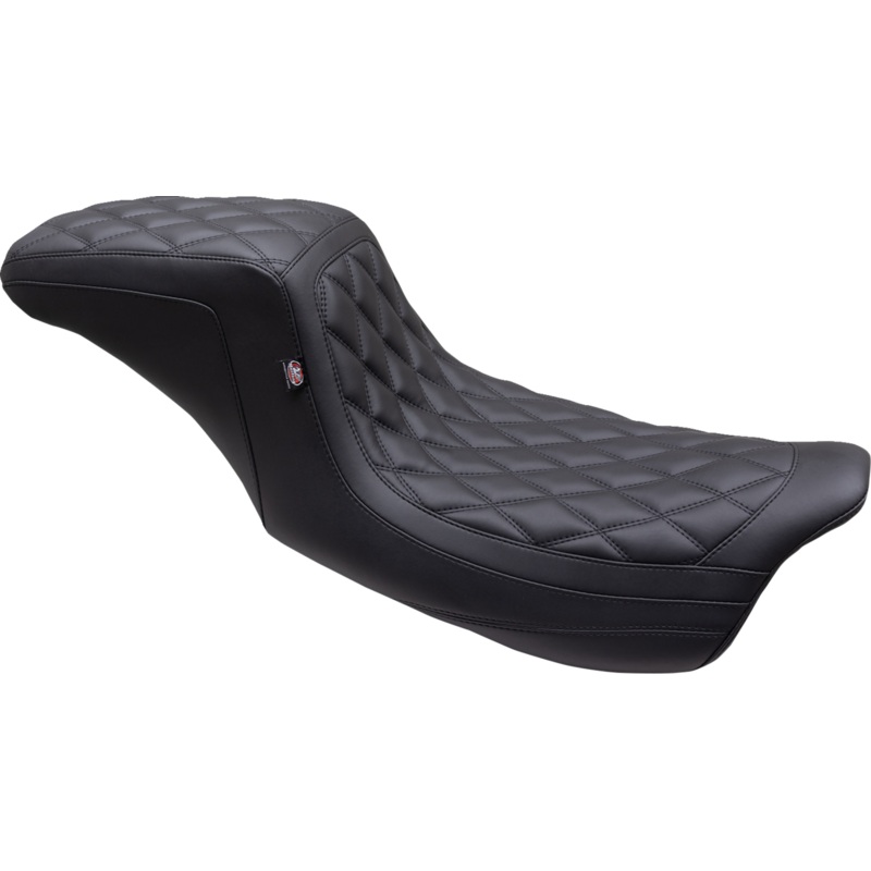 MUSTANG One Piece 2-Up Squareback Seat – Double Diamond – Black Stitch – FL ’08-’24 75299