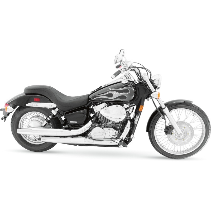 MUSTANG Seat – Vintage – Wide – Touring – With Driver Backrest – Two-Piece – Smooth – Black – Spirit 750 79471