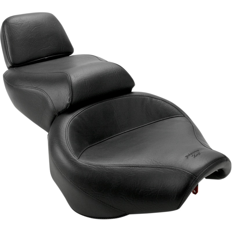 MUSTANG Seat – Vintage – Wide – Touring – Without Driver Backrest – One-Piece – Smooth – Black – Virago 75244