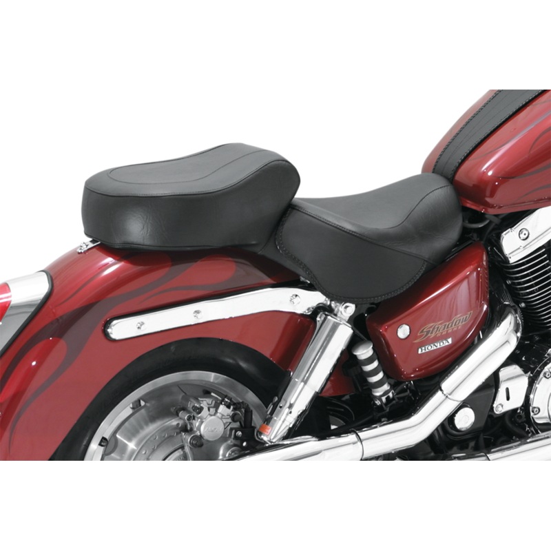MUSTANG Seat – Vintage – Wide – Touring – Without Driver Backrest – One-Piece – Smooth – Black – VT1100 75018