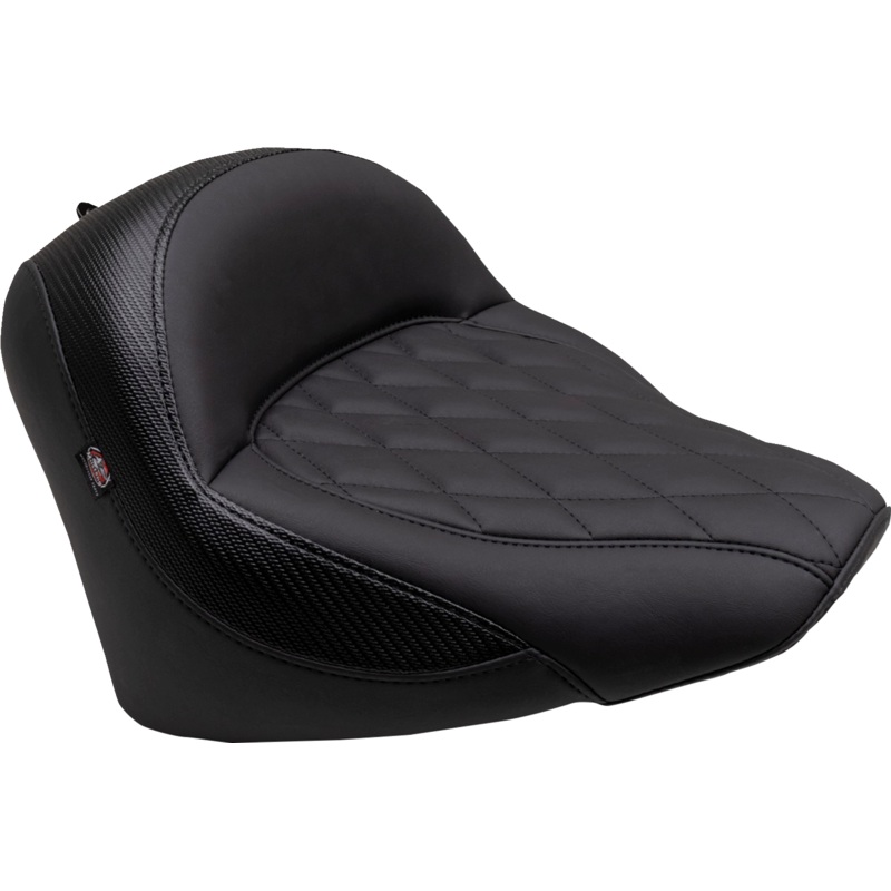 MUSTANG Solo Touring Seat – w/o Driver Backrest – Black – Diamond Stitch – Chief ’22-’23 88203