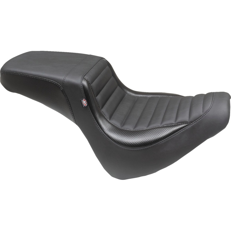 MUSTANG Squareback Seat – Black – Tuck-n-Roll – Fat Bob ’18-’23 76005